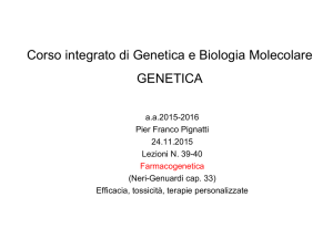 Corso integrato di Genetica e Biologia Molecolare GENETICA