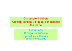 Conoscere il diabete Consigli dietetici e prodotti per