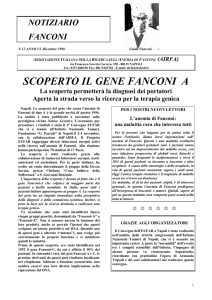 scoperto il gene fanconi a