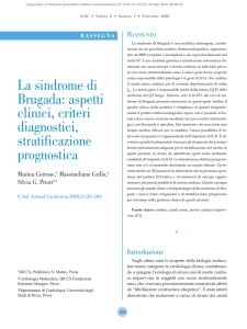 La sindrome di Brugada: aspetti clinici, criteri diagnostici