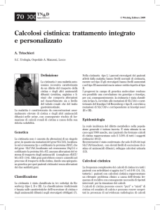 Calcolosi cistinica - Giornale di Tecniche Nefrologiche e Dialitiche