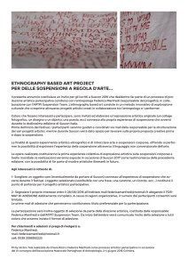 ethnography based art project per delle sospensioni a regola d`arte