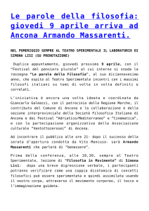 Le parole della filosofia: giovedi 9 aprile arriva ad Ancona Armando