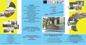 brochure del Liceo Castelvì - Liceo "Margherita di Castelvì"