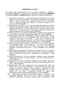 delibera del 07.11.2014 - Federazione Italiana Tradizioni Popolari