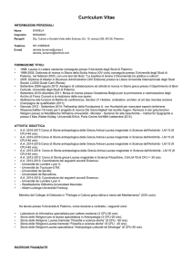 Curriculum Vitae - UNIPA-Portale della Didattica