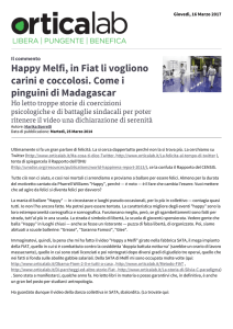 Happy Melfi, in Fiat li vogliono carini e coccolosi. Come i pinguini di