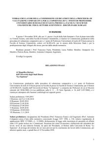 1 verbali dei lavori della commissione giudicatrice della