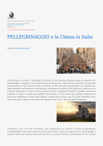 PELLEGRINAGGIO e la Chiesa in Italia