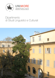 Guida del Dipartimento di Studi Linguistici e Culturali