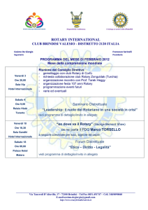 Febbraio 2012 - Rotary Club Brindisi Valesio