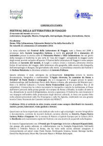 flv2016 com. stampa breve - Società Geografica Italiana