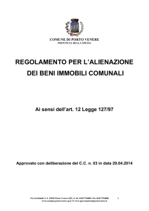 regolamento per l`alienazione dei beni immobili comunali