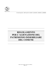 regolamento per l`alienazione del patrimonio immobiliare del comune