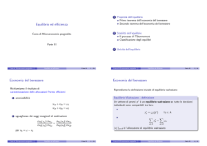 Equilibrio ed efficienza