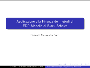 Applicazione alla Finanza dei metodi di EDP