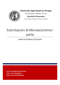 Esercitazioni Microeconomia AA 2015_2016