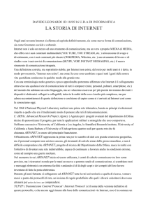 LA STORIA DI INTERNET - itetpiolatorre.gov.it