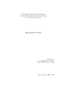 Relazione di ETL - progetto etl