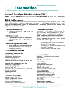 Microsoft FrontPage 2003 Introduttivo