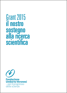 Grant 2015 il nostro sostegno alla ricerca scientifica