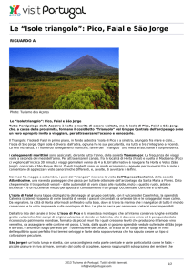 Le “Isole triangolo”: Pico, Faial e São Jorge