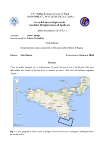 Interpretazione sismica di profili a riflessione nell`offshore di Ragusa