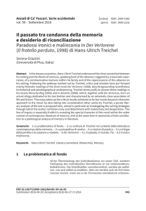 Il passato tra condanna della memoria e desiderio di riconciliazione