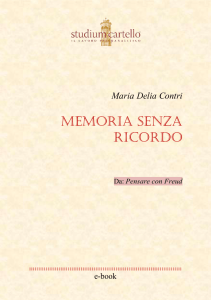 meoria senza ricordo - da:pensare con freud - 2003