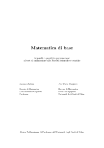 Matematica di base - Università degli Studi di Udine