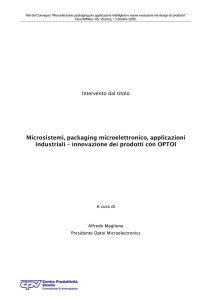 Microsistemi, packaging microelettronico, applicazioni