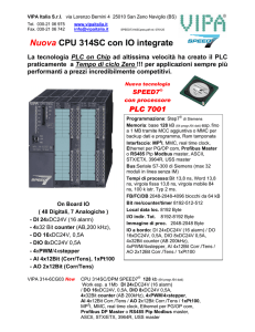 Nuova CPU 314SC con IO integrate