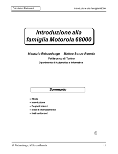 Introduzione alla famiglia Motorola 68000