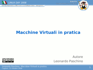 Macchine Virtuali in pratica - Linux Day