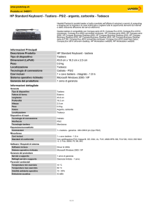 HP Standard Keyboard - Tastiera - PS/2 - argento