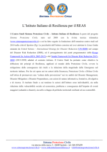 L`Istituto Italiano di Resilienza per il REAS