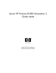 Server HP ProLiant DL380 Generation 3 Guida utente