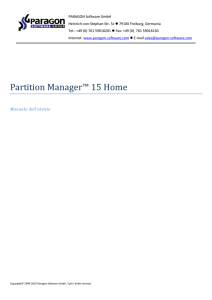 Partition Manager™ 15 Home