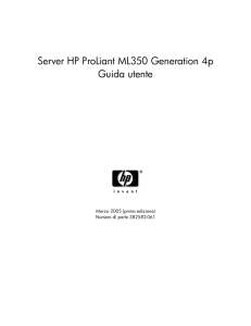 Server HP ProLiant ML350 Generation 4p Guida utente