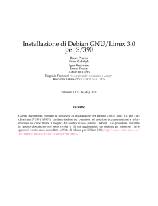 Installazione di Debian GNU/Linux 3.0 per S/390