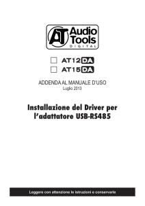 Installazione del Driver per l`adattatore USB-RS485