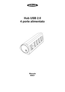 Hub USB 2.0 4 porte alimentato