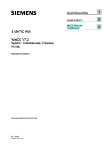 SIMATIC HMI WinCC V7.2 - WinCC: Installazione