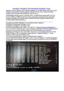 Installare Windows XP con Windows Vista