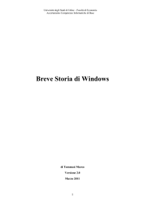 Breve Storia di Windows - e-learning Università di Udine