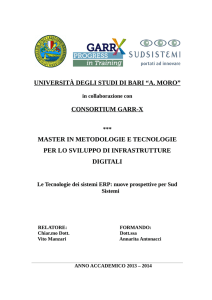 UNIVERSITÀ DEGLI STUDI DI BARI “A. MORO” CONSORTIUM