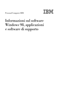 Informazioni sul software Windows 98, applicazioni e software di