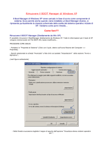 Rimuovere il BOOT Manager di Windows XP