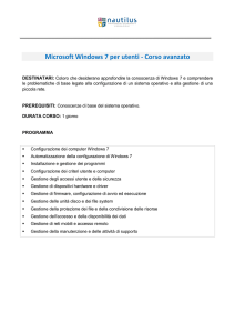 Microsoft Windows 7 per utenti - Corso avanzato