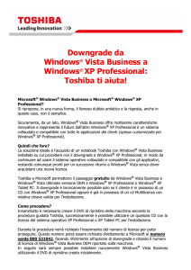 Downgrade da Windows® Vista Business a Windows® XP